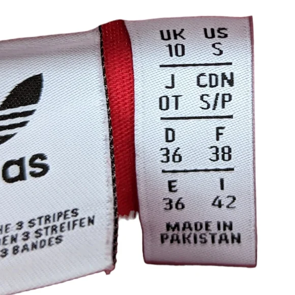 Red adidas cropped trefoil‎ logo tee shirt top Sz Small - Picture 9 of 9